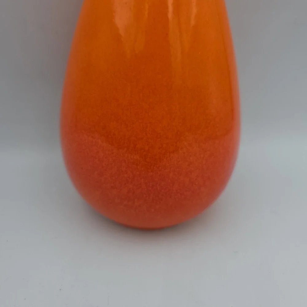 Royal Haeger Pottery Orange Bulb Bud Vase Vintage Mid Century 1960s 15.5